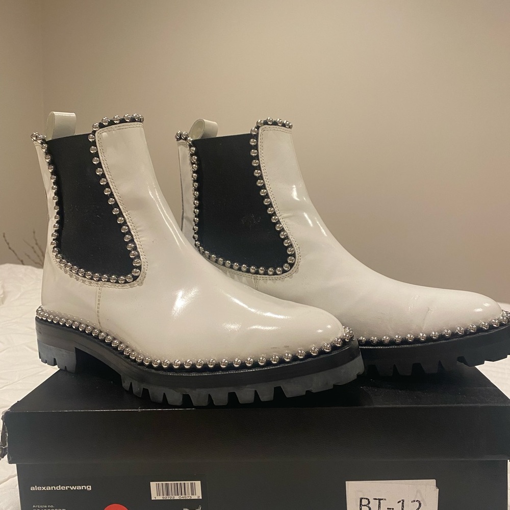 Alexander Wang white Spencer Spazzolato boot-sz39
